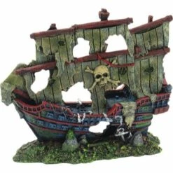 4FISH Aquarium Dekoration Schiffswrack 20 X 7,7 X 17 Cm